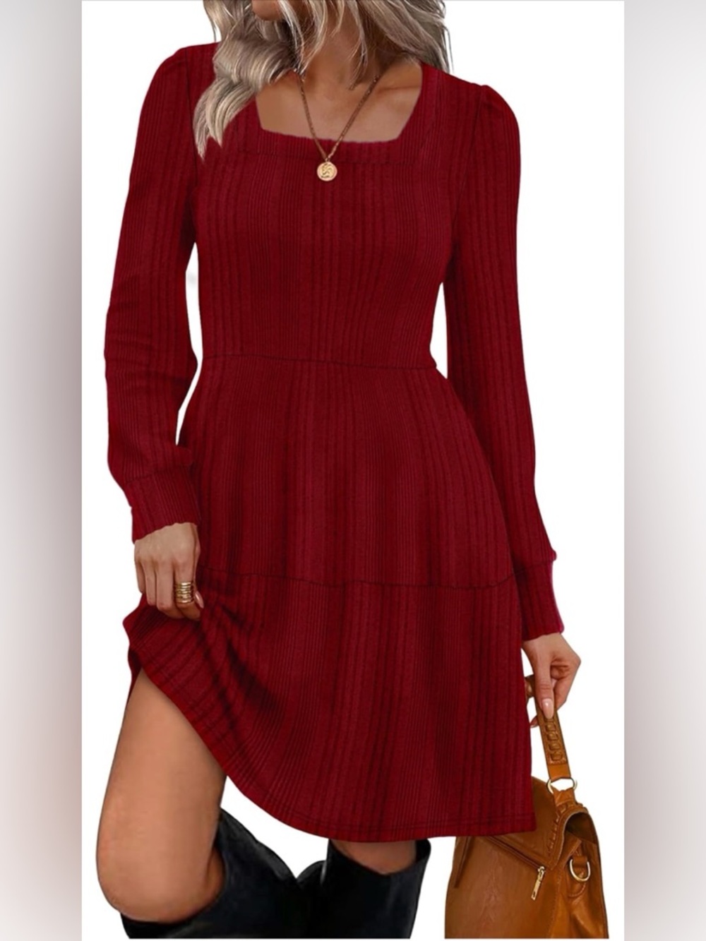 Sampeel Square Neck Swester Dress
